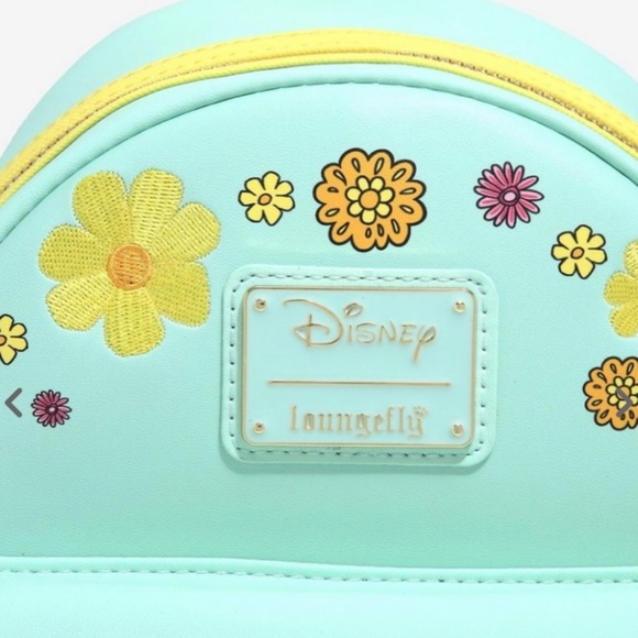 New Loungefly Disney Winnie the Pooh Yellow Flowers Mini Backpack 💚 - Picture 2 of 6
